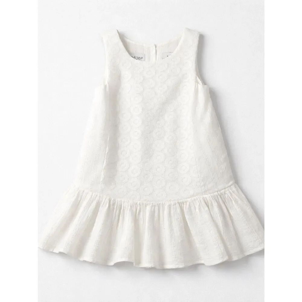 Pippa and Julie white with metallic accent peplum tunic size 3T